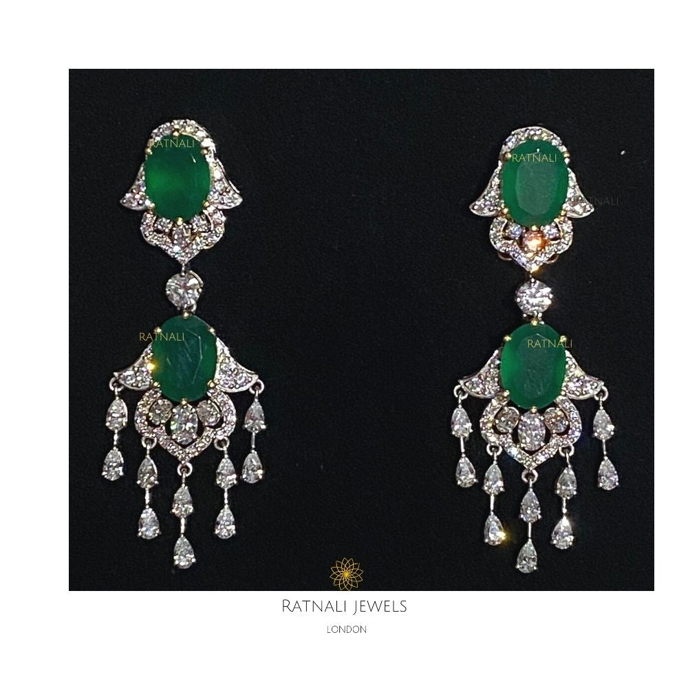 Real emerald deals drop earrings